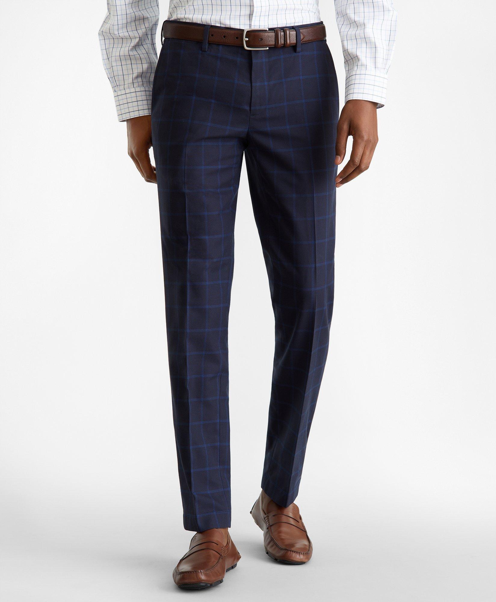 Plaid stretch clearance pants