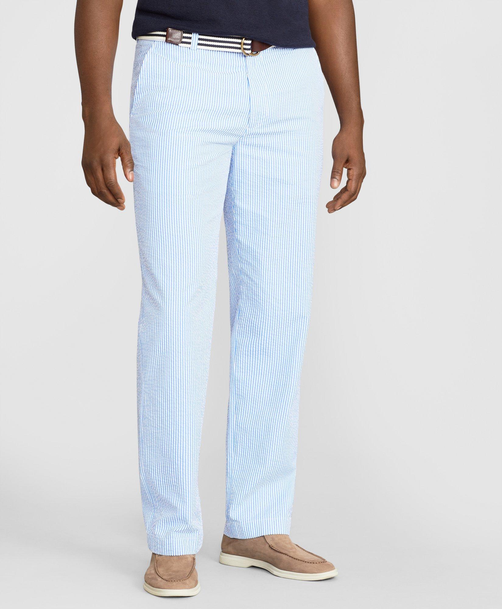 Blue Stripe Seersucker Pant