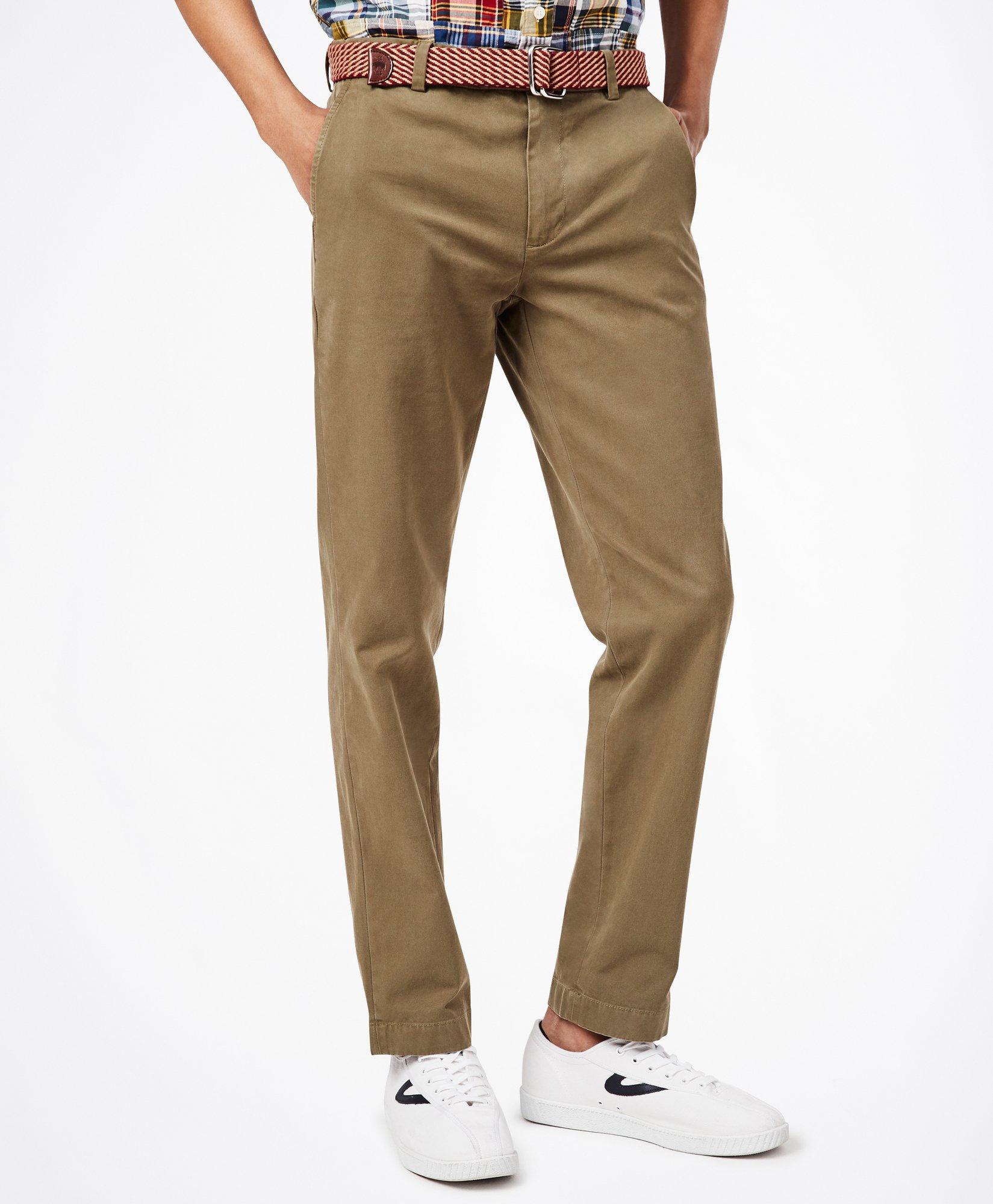 Milano Fit Garment-Dyed Stretch Chino Pants