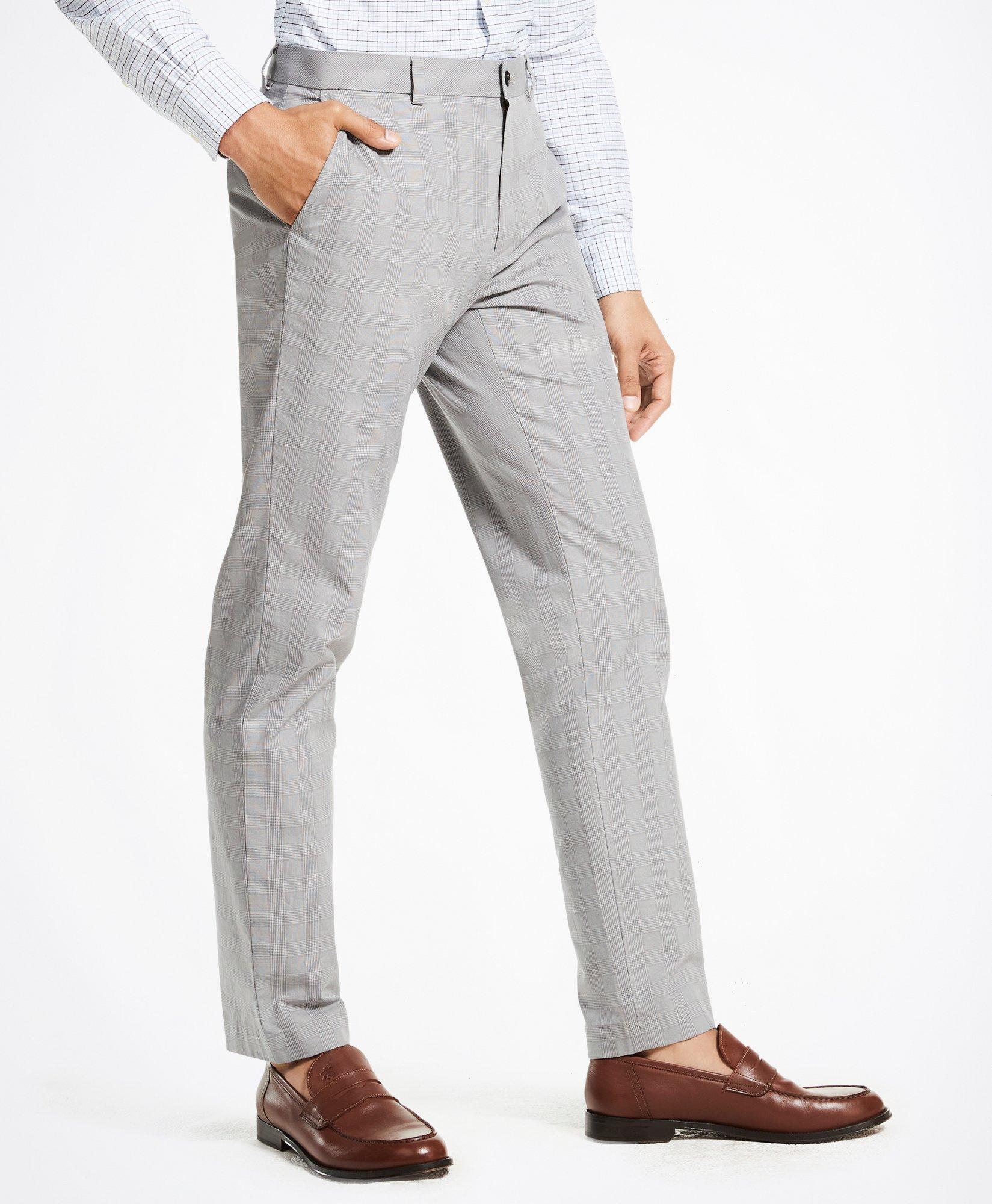 Milano Fit Stretch Glen Plaid Chino Pants