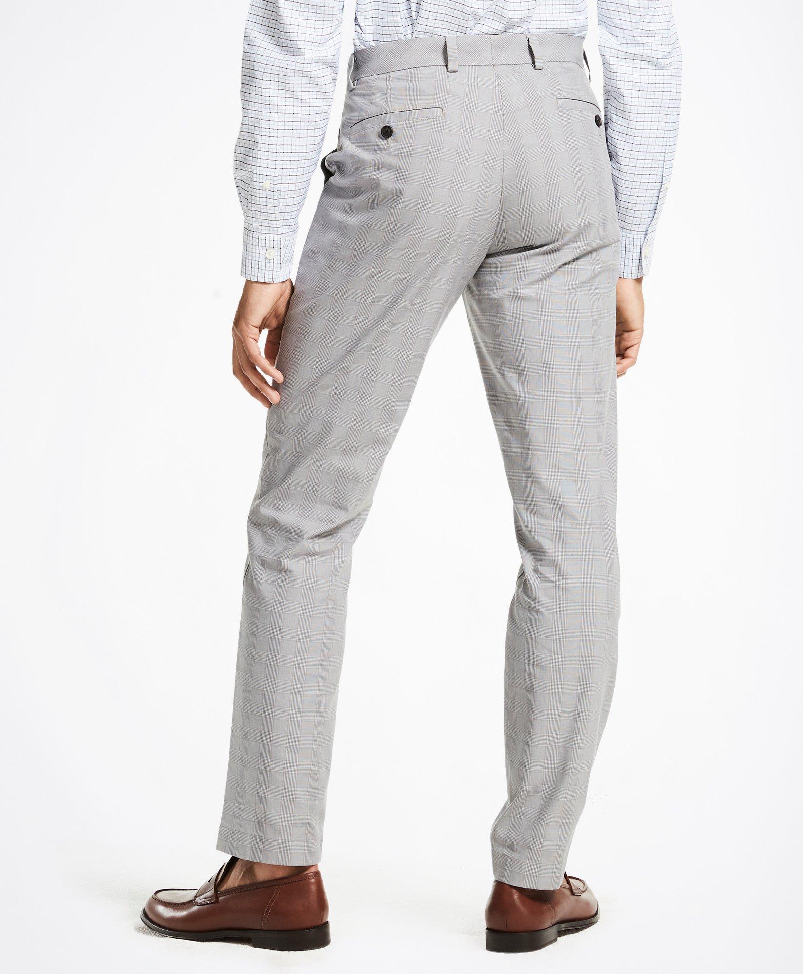 Milano Fit Stretch Glen Plaid Chino Pants