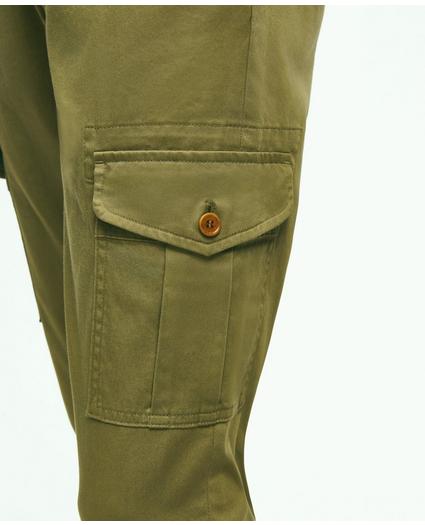 Washed Cotton Stretch Cargo Pants, image 4