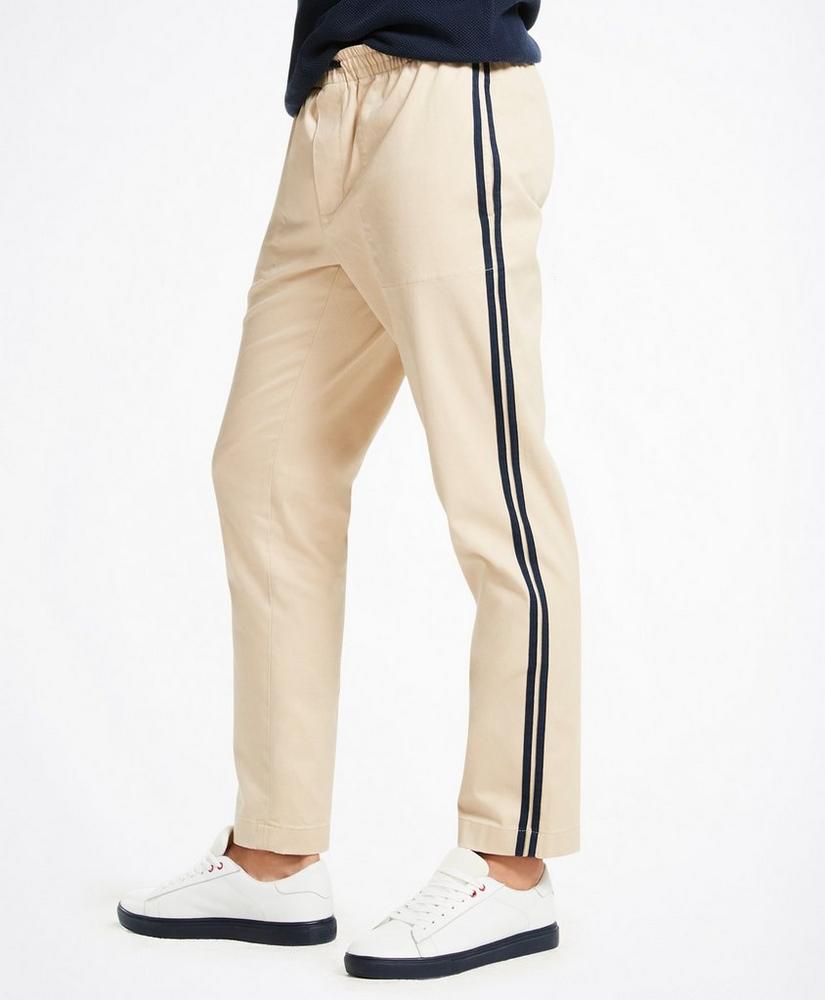 Stretch Washed Cotton Track Pants, image 2