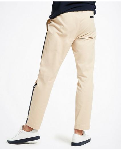 Stretch Washed Cotton Track Pants, image 3
