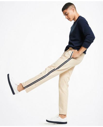 Stretch Washed Cotton Track Pants, image 4