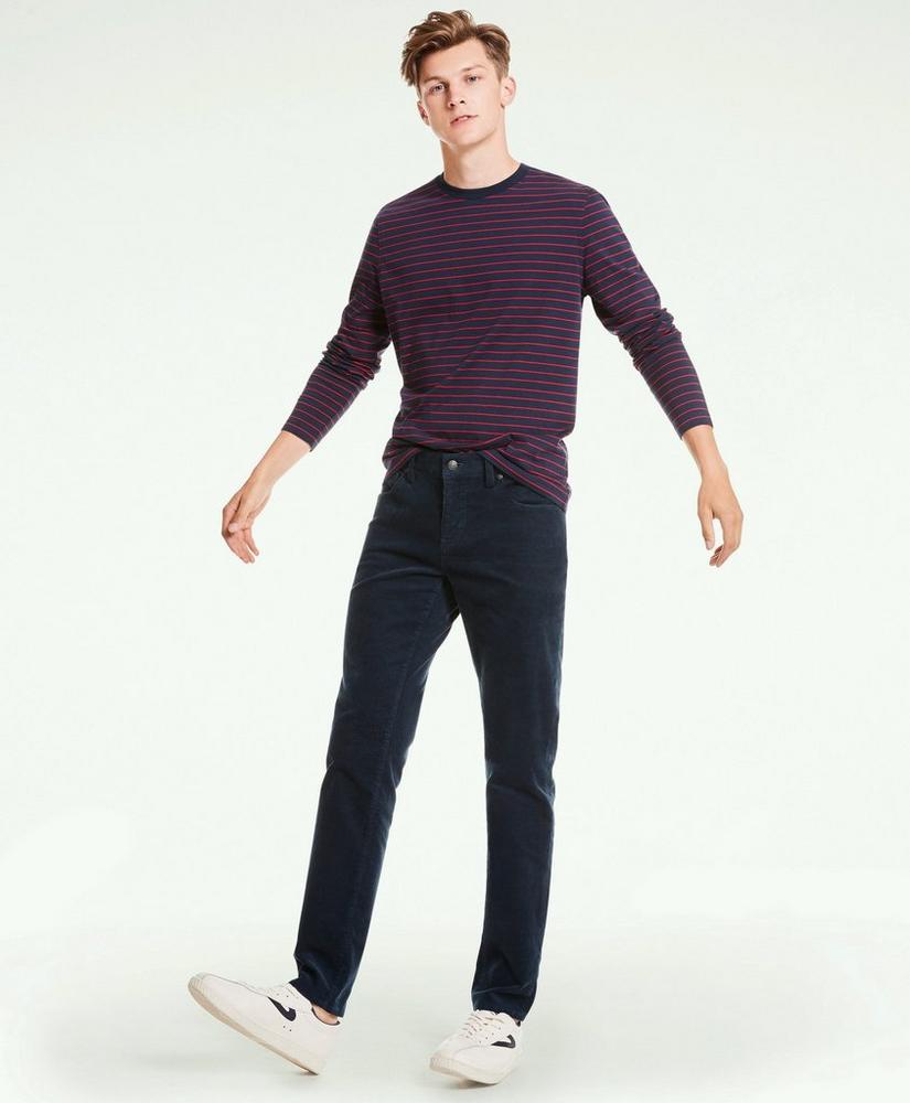 Slim Fit Five-Pocket Stretch Corduroy Pants, image 4