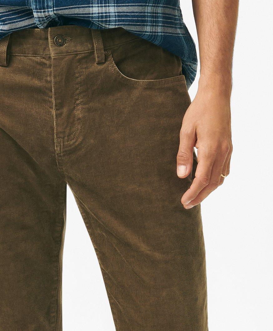 Slim Fit 5-Pocket Corduroy Pant in Olive