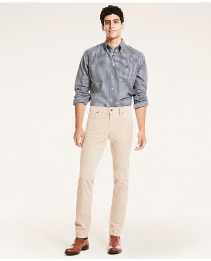 Slim Fit Five-Pocket Stretch Corduroy Pants, image 2