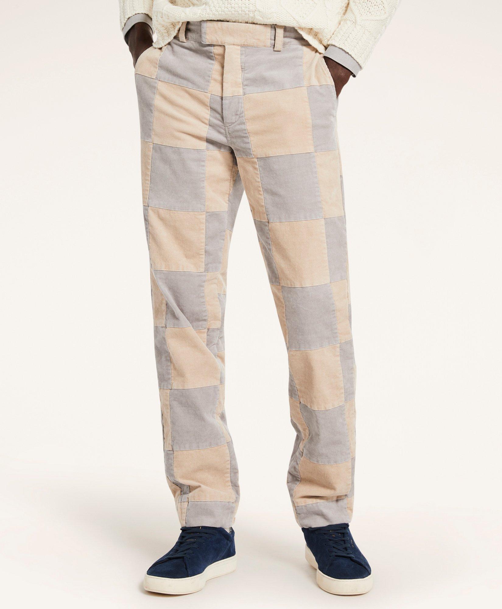 Milano Fit Patchwork Stretch Corduroy Pants