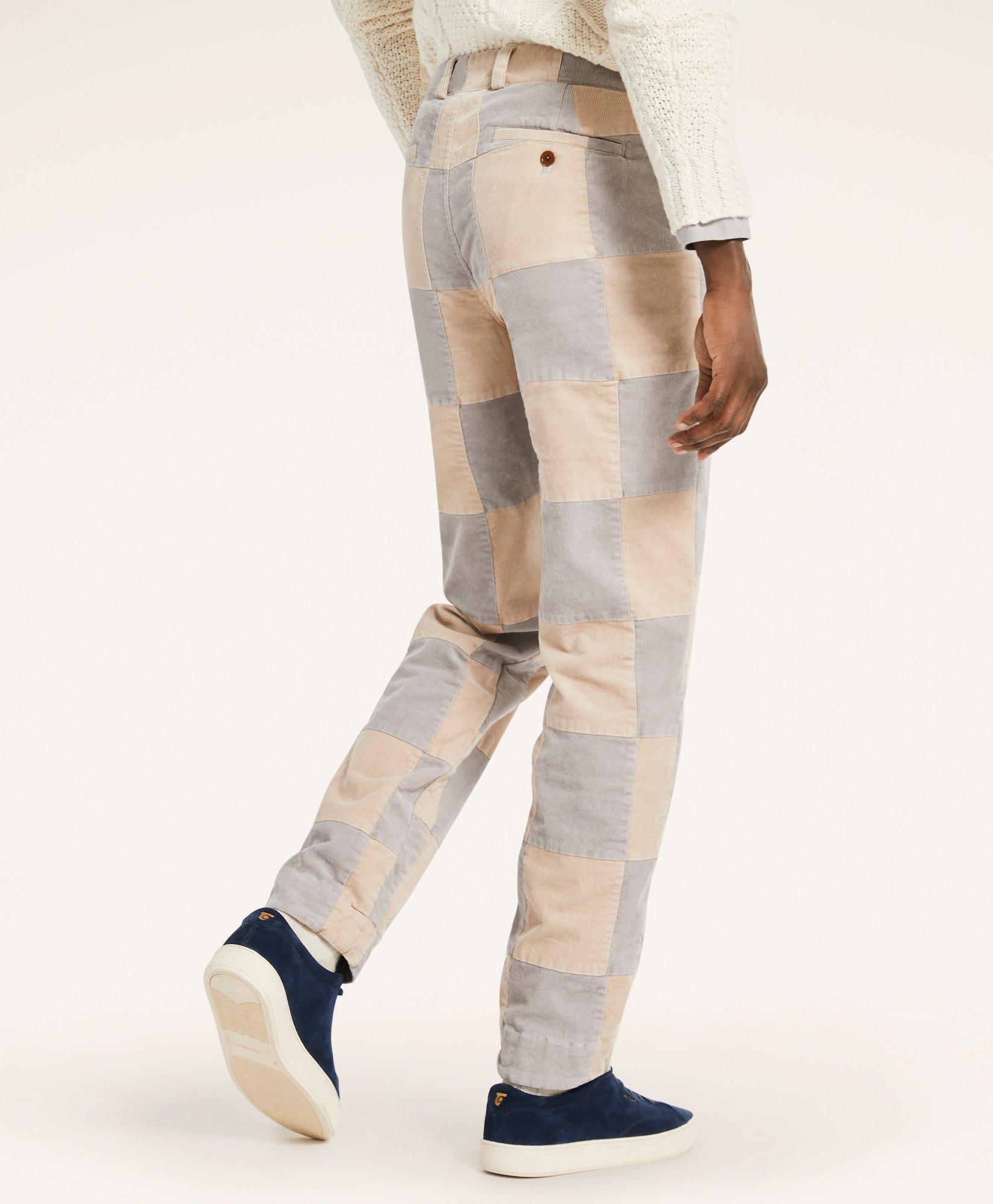 Milano Fit Patchwork Stretch Corduroy Pants