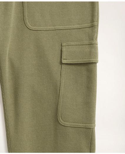 Ribbed French Terry Cargo Joggers, image 3