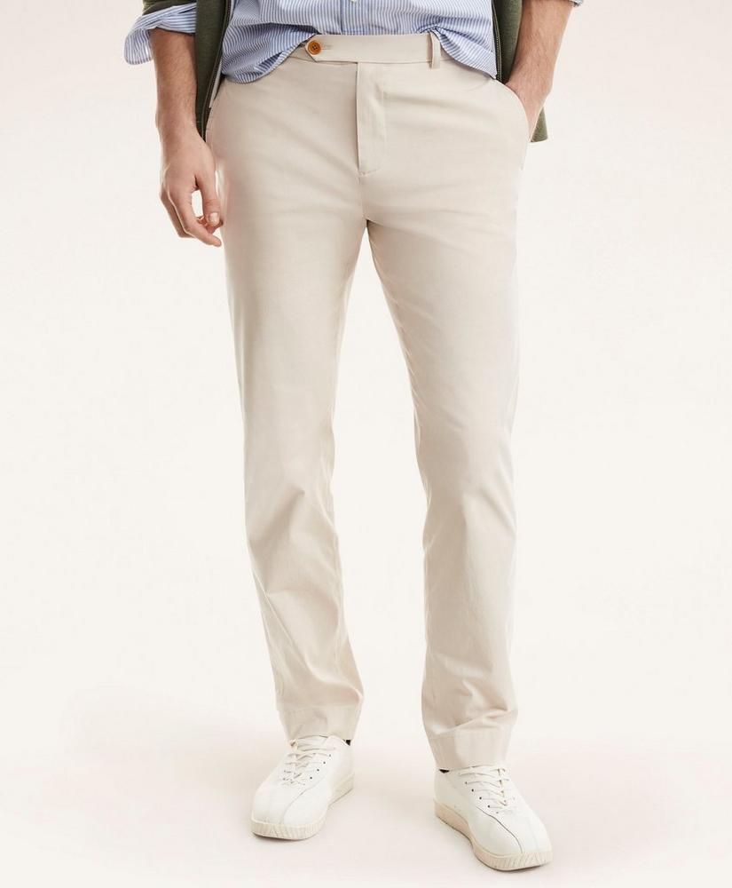 Milano Slim-Fit Stretch Supima® Cotton Poplin Chino Pants, image 2
