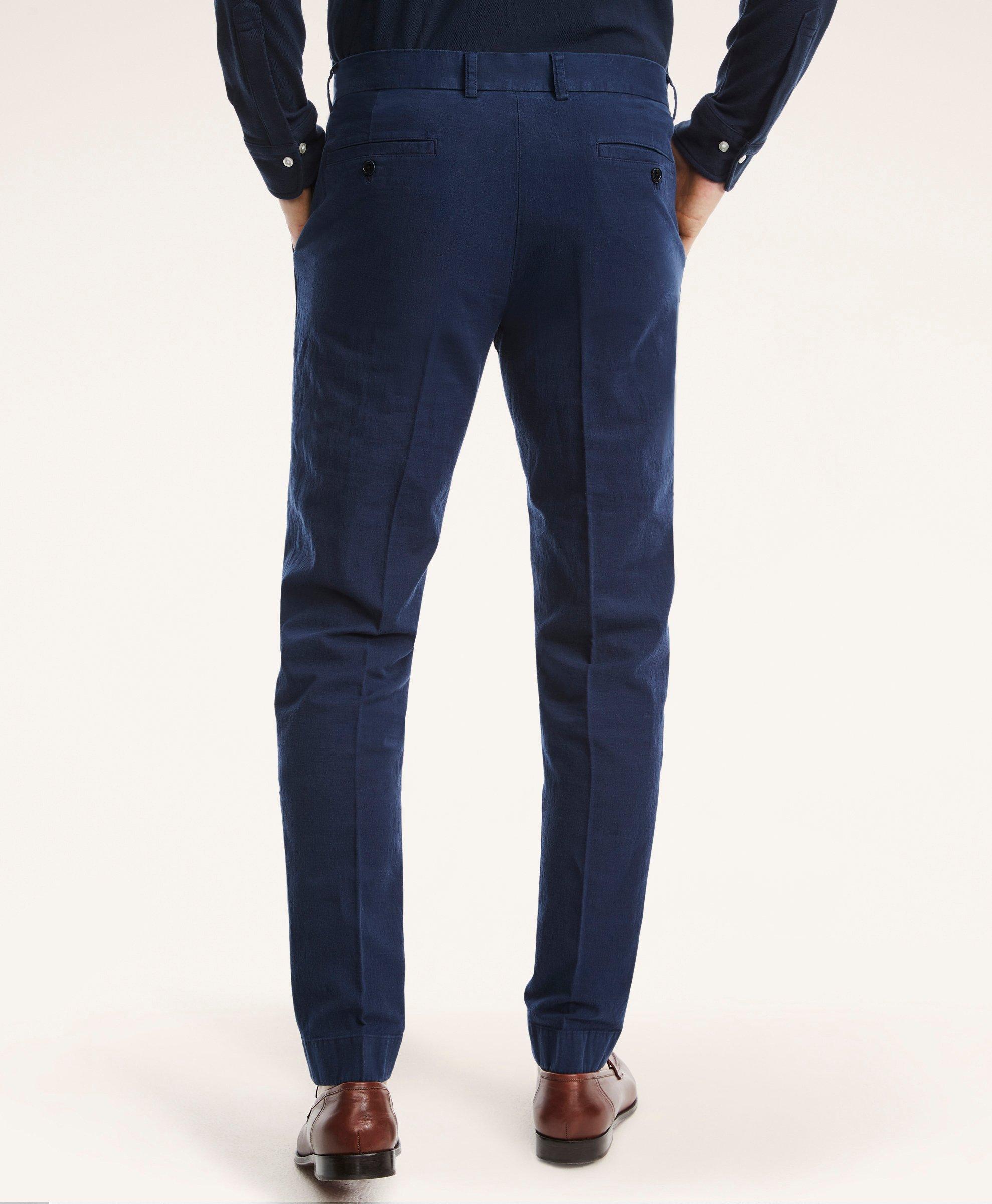 Milano Slim-Fit Stretch Cotton Linen Chino Pants