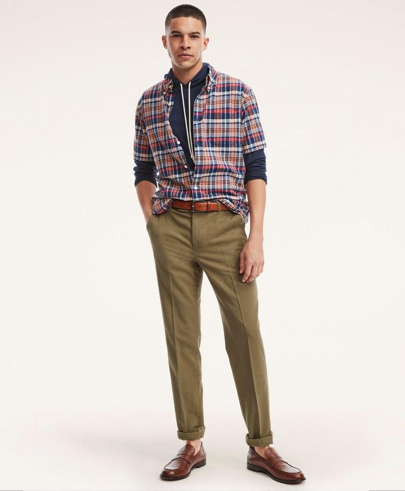 Milano Slim-Fit Stretch Cotton Linen Chino Pants, image 2