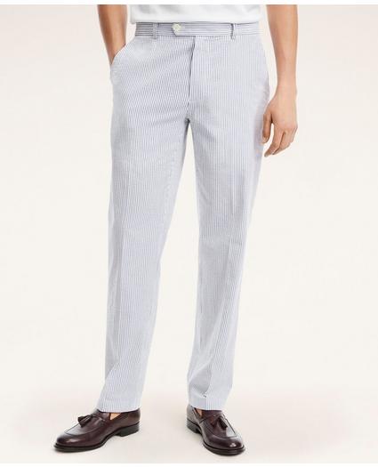 Milano Slim-Fit Cotton Seersucker Stripe Pants, image 1