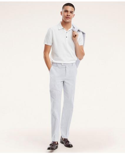 Milano Slim-Fit Cotton Seersucker Stripe Pants, image 2