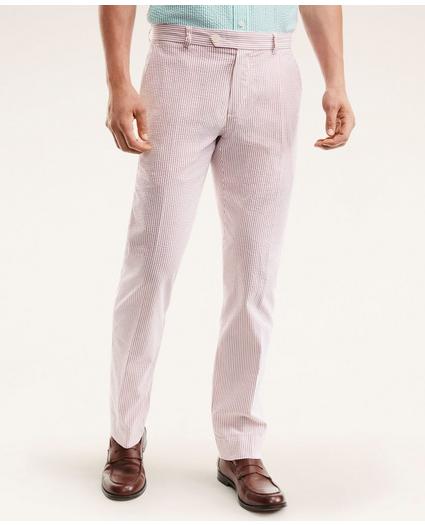Milano Slim-Fit Cotton Seersucker Stripe Pants, image 1