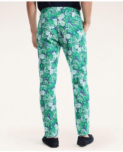 Milano Slim-Fit Stretch Cotton Butterfly Print Chino Pants, image 4