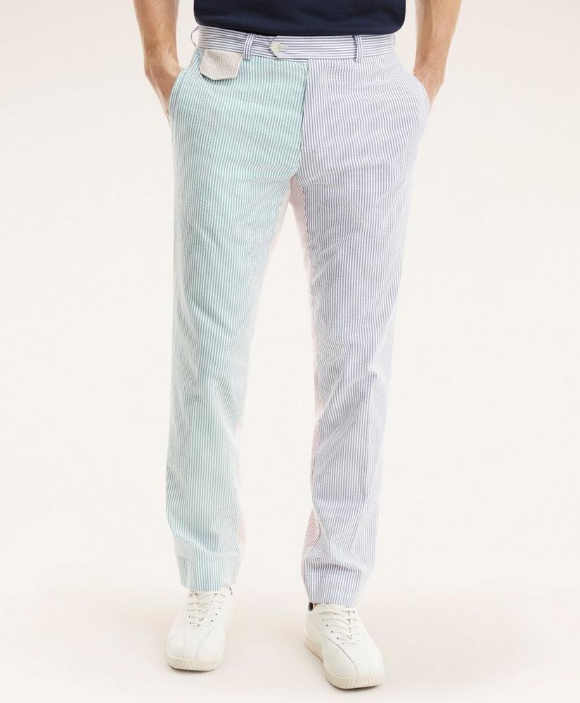 Milano Slim-Fit Fun Stripe Seersucker Pants, image 1
