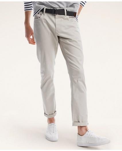 Five-Pocket Stretch Cotton Twill Pants, image 1