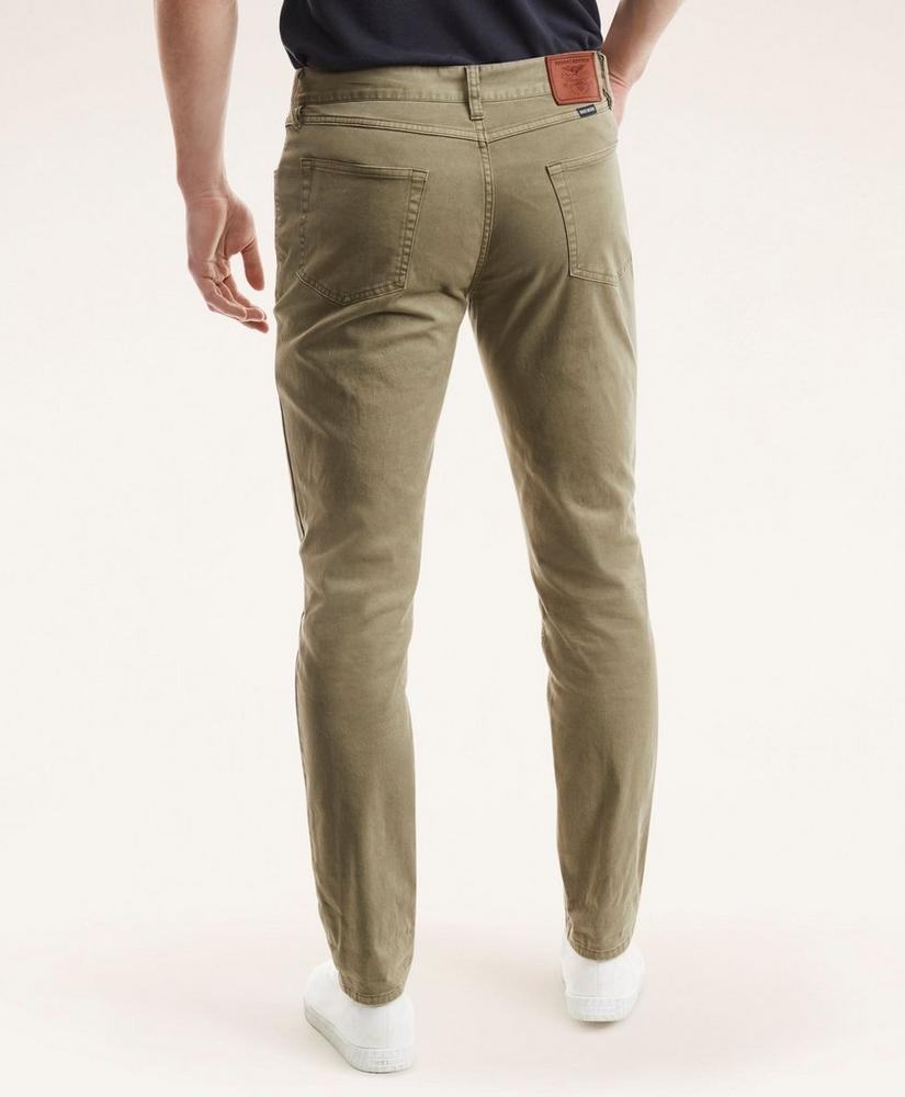 Five-Pocket Stretch Cotton Twill Pants, image 3
