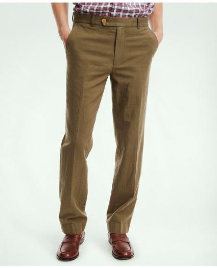 Clark Straight-Fit Stretch Cotton Linen Chino Pants, image 1