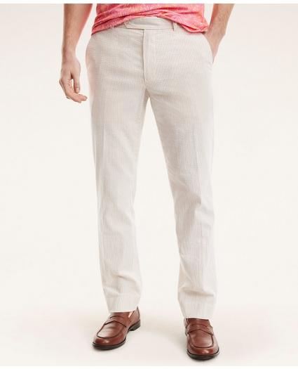 Clark Straight-Fit Cotton Seersucker Pants, image 1