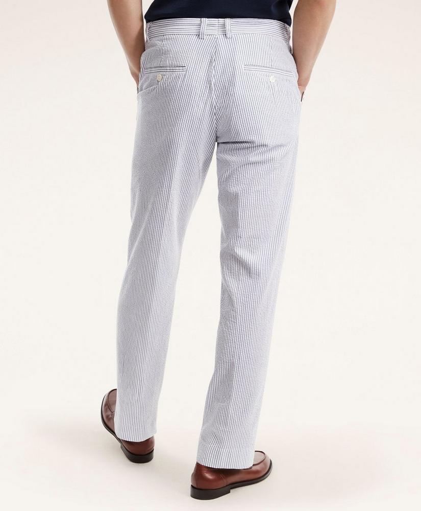 Clark Straight-Fit Cotton Seersucker Pants, image 3