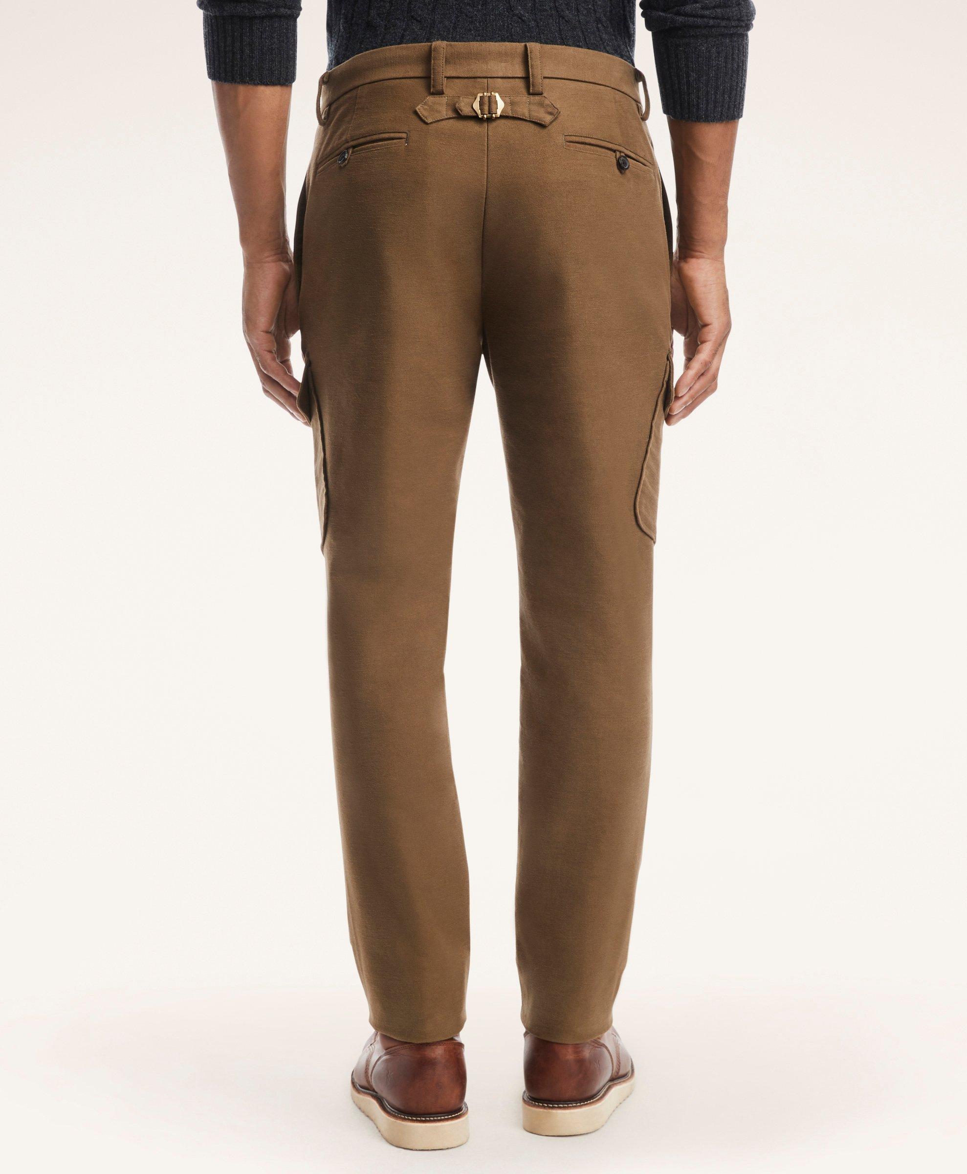 Brushed Cotton Moleskin Cargo Pants