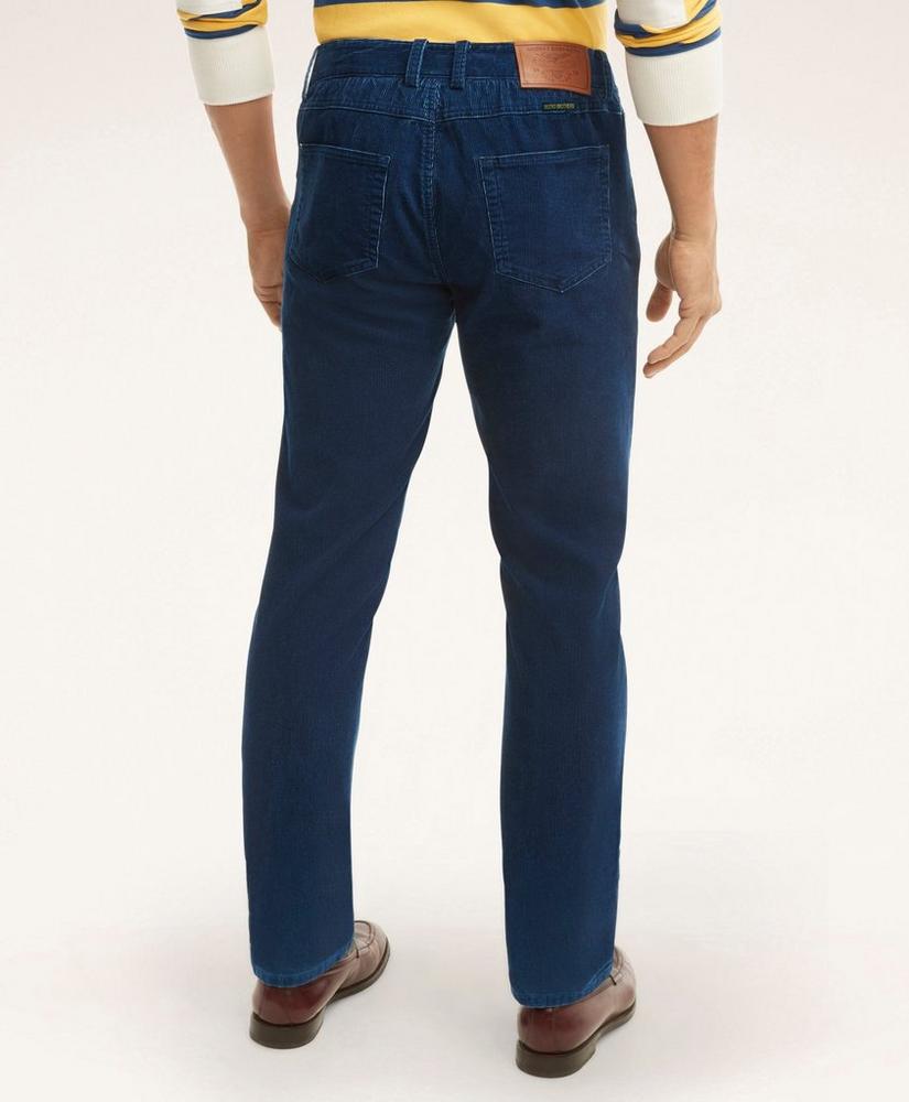 Medium Wale Indigo-Dyed 5-Pocket Corduroy Pants, image 2