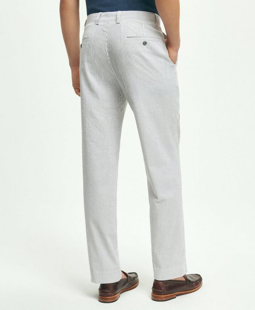 Clark Straight-Fit Washed Stretch Cotton Seersucker Pants, image 3