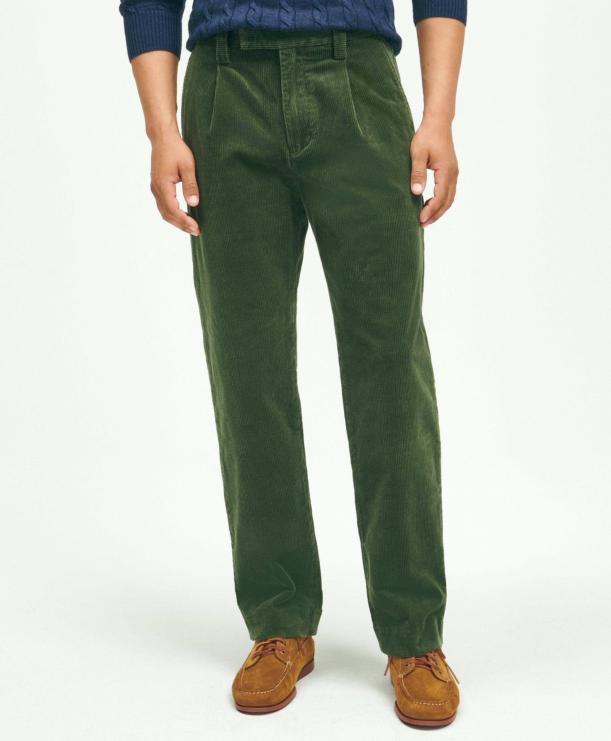 Traditional Fit Cotton Wide-Wale Corduroy Pants