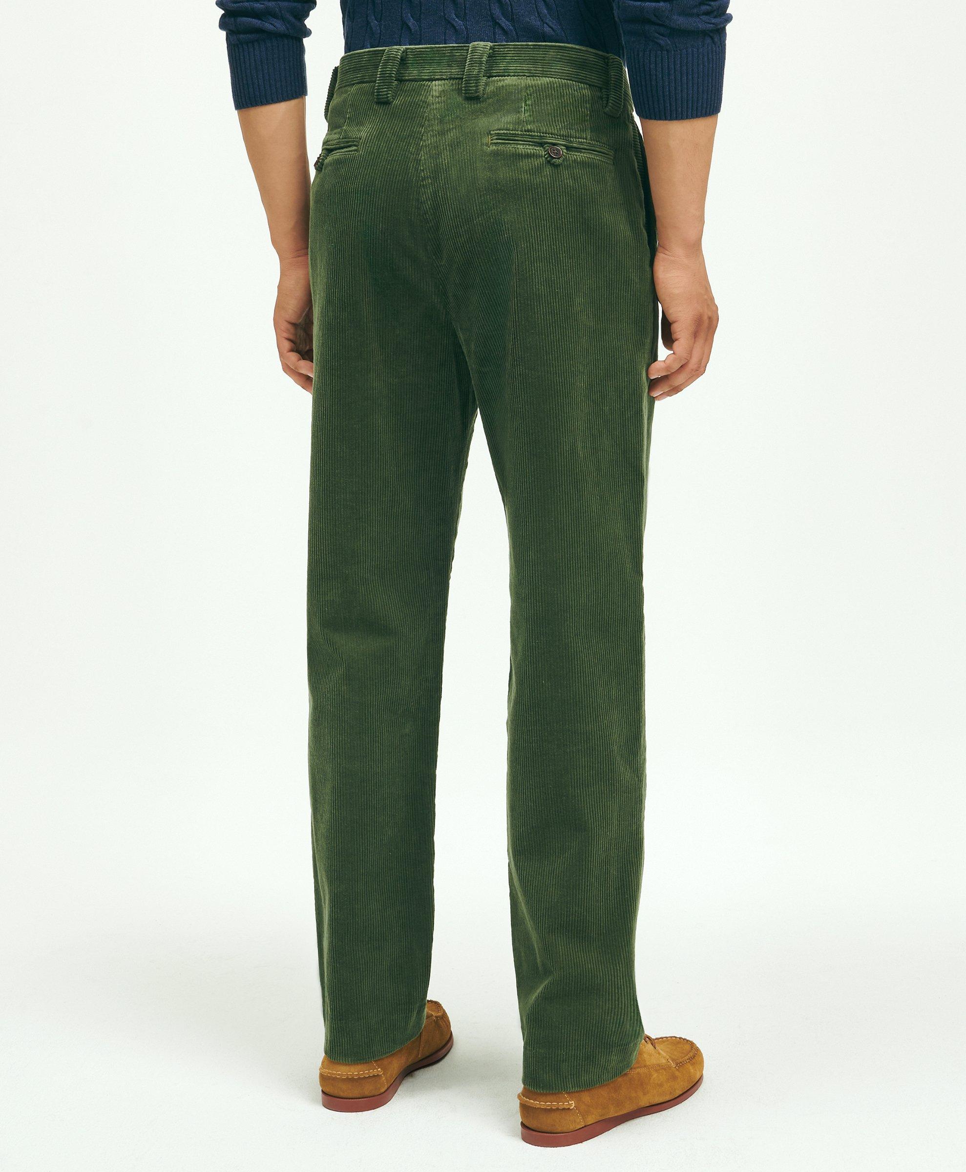 Traditional Fit Cotton Wide-Wale Corduroy Pants