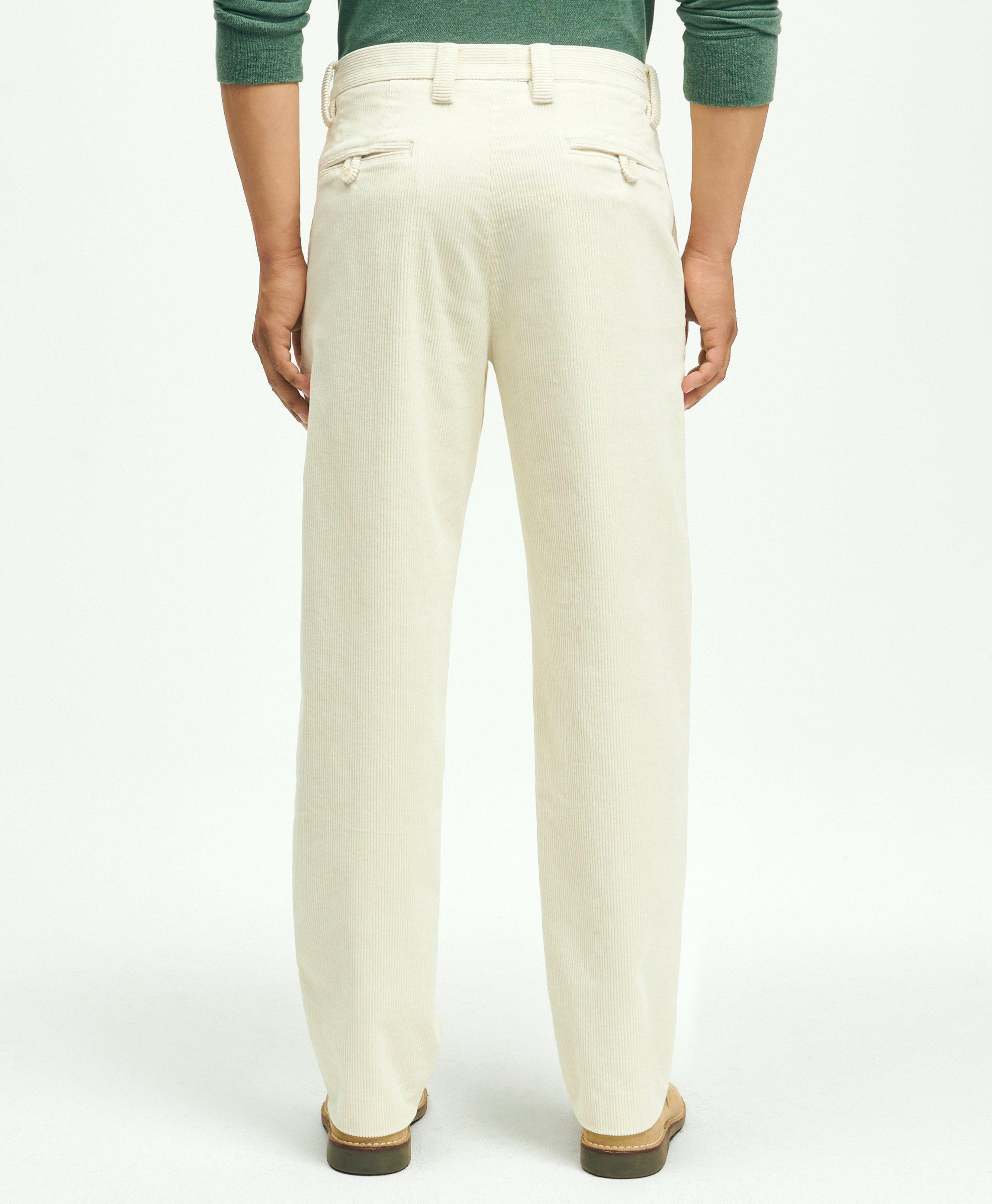 Traditional Fit Cotton Wide-Wale Corduroy Pants