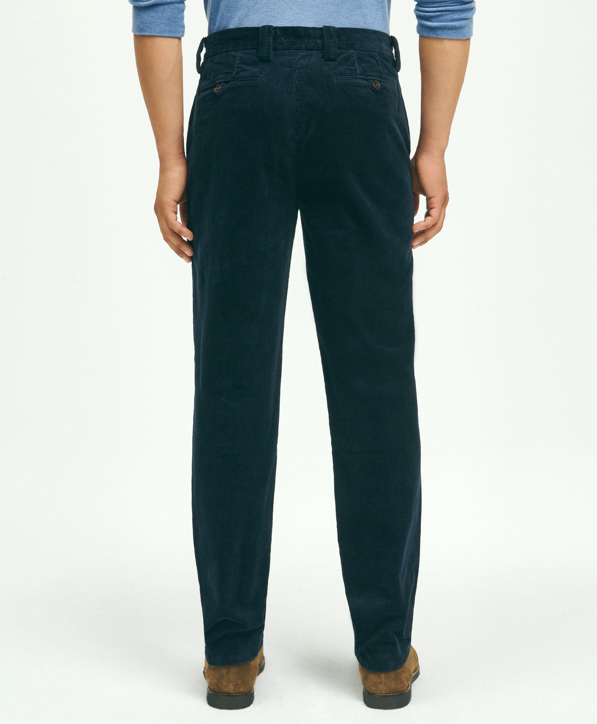 Slim Fit Cotton Wide-Wale Corduroy Pants, image 2