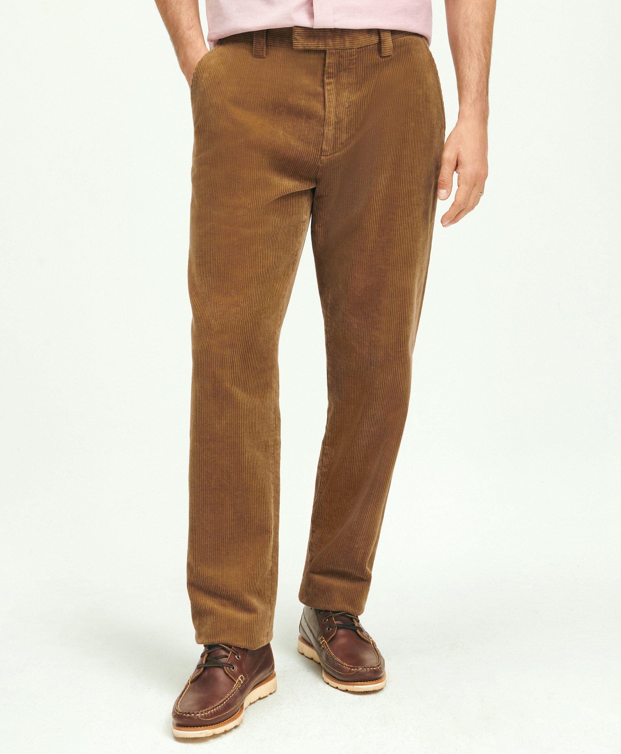 Fashion (Brown)Women's Plush Thick Casual Pants Corduroy Warm