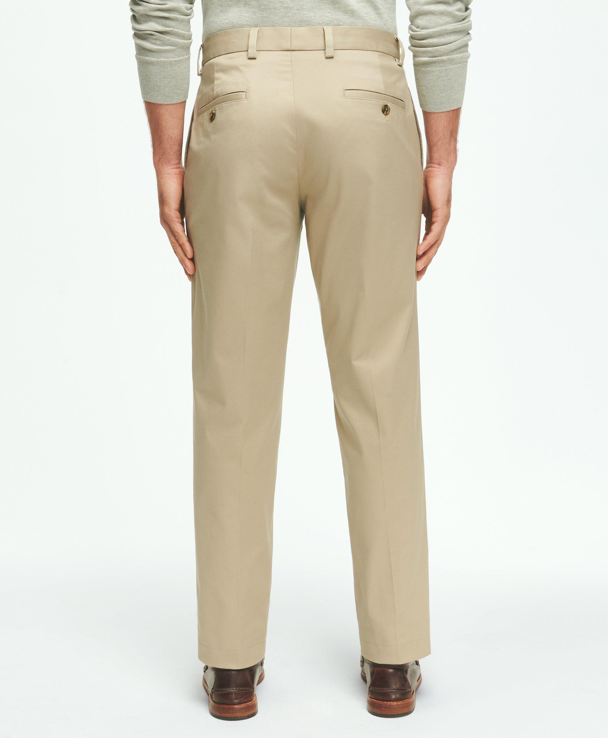 Pants regular fit cotton chinos for mens