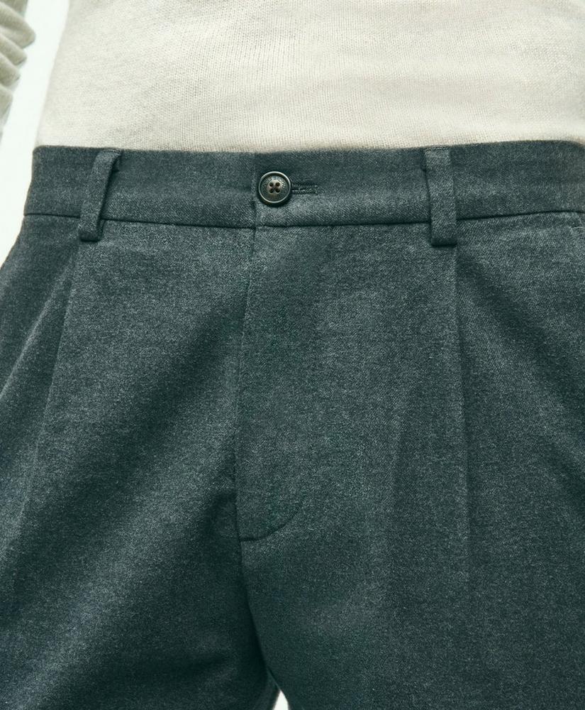 Stretch Cotton Flannel Pleat-Front Pants, image 4