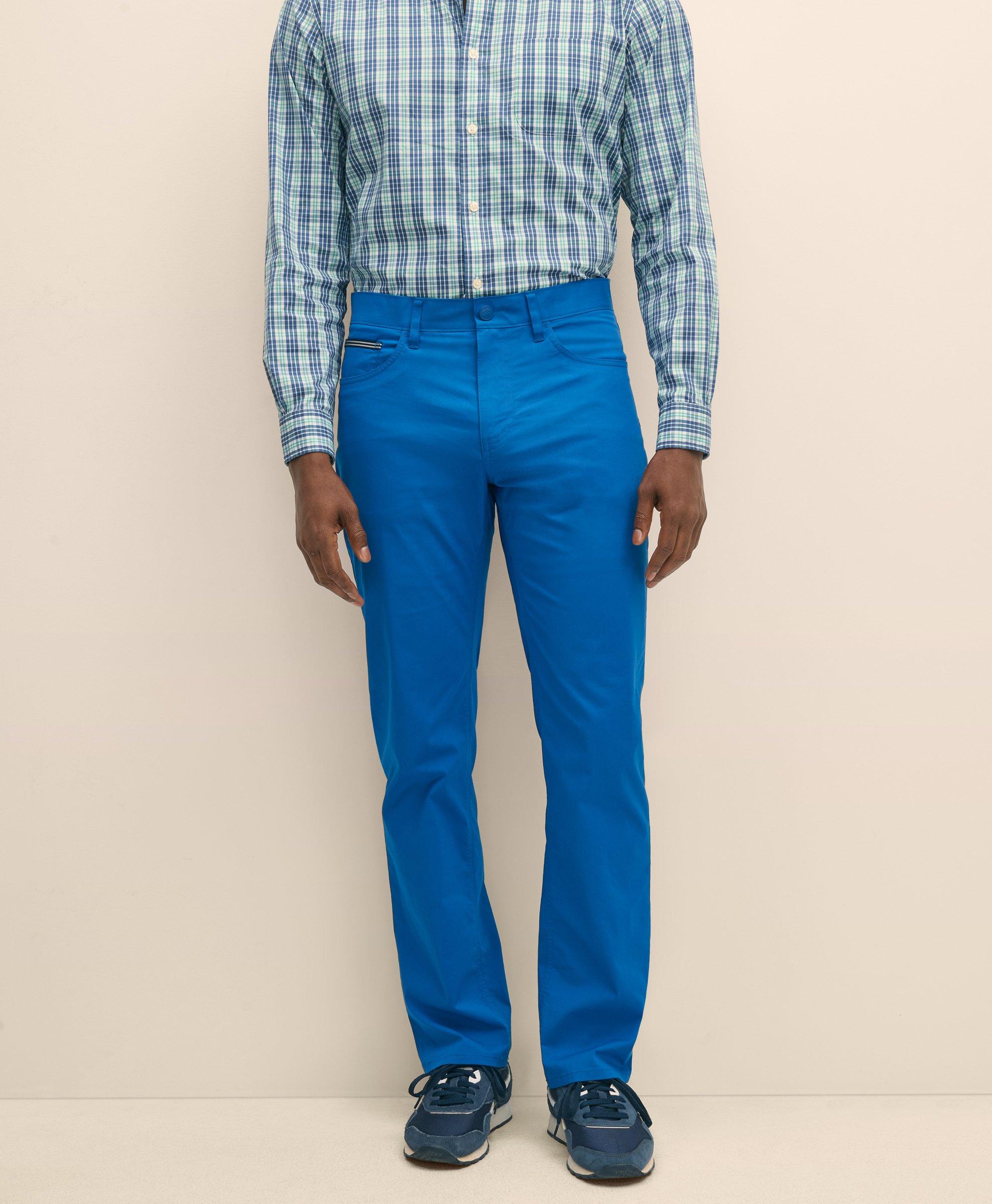 Brooks Brothers Performance Series Stretch 5-pocket Pants In Medium Navy