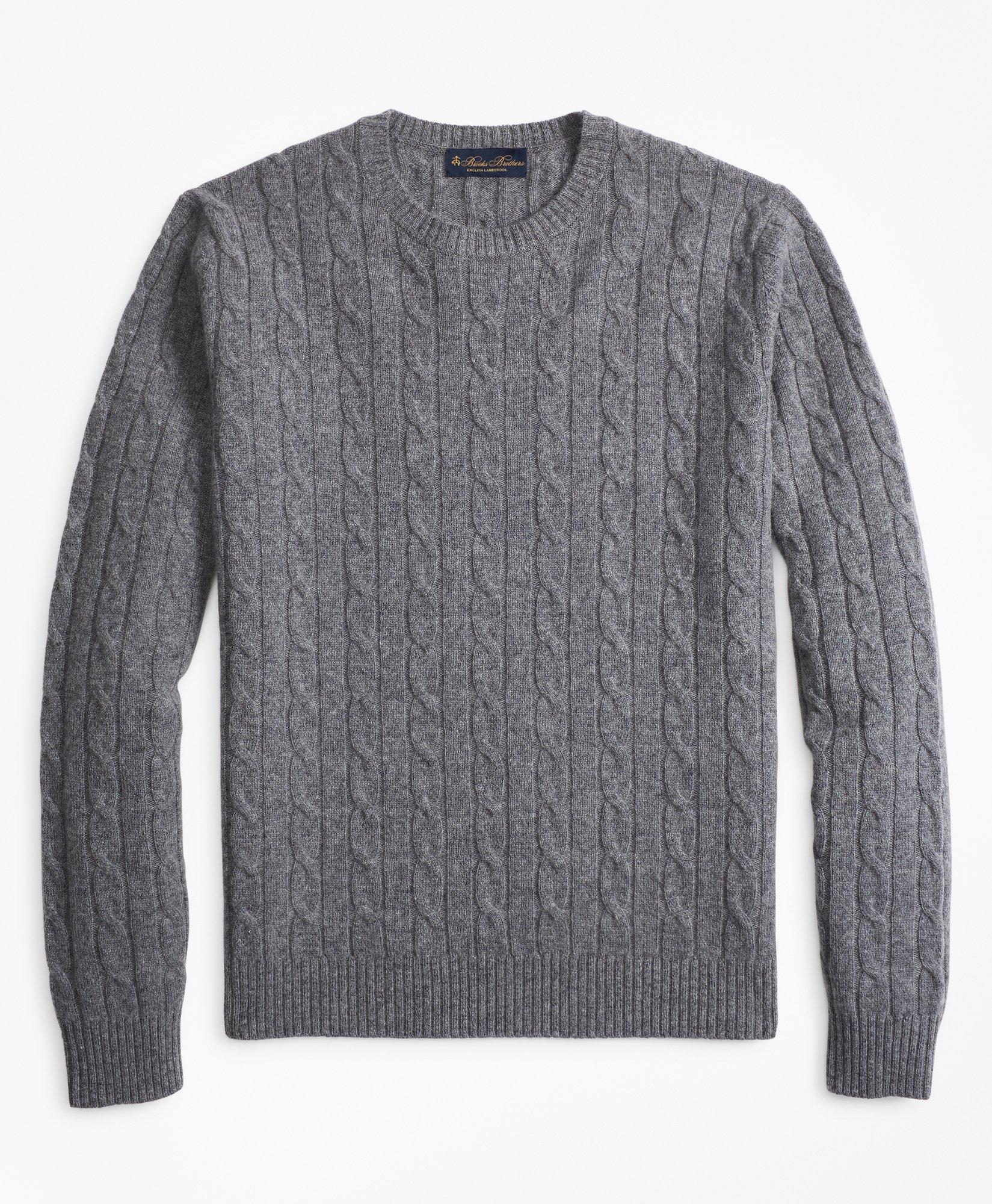 Brooks brothers cable knit sweater hotsell