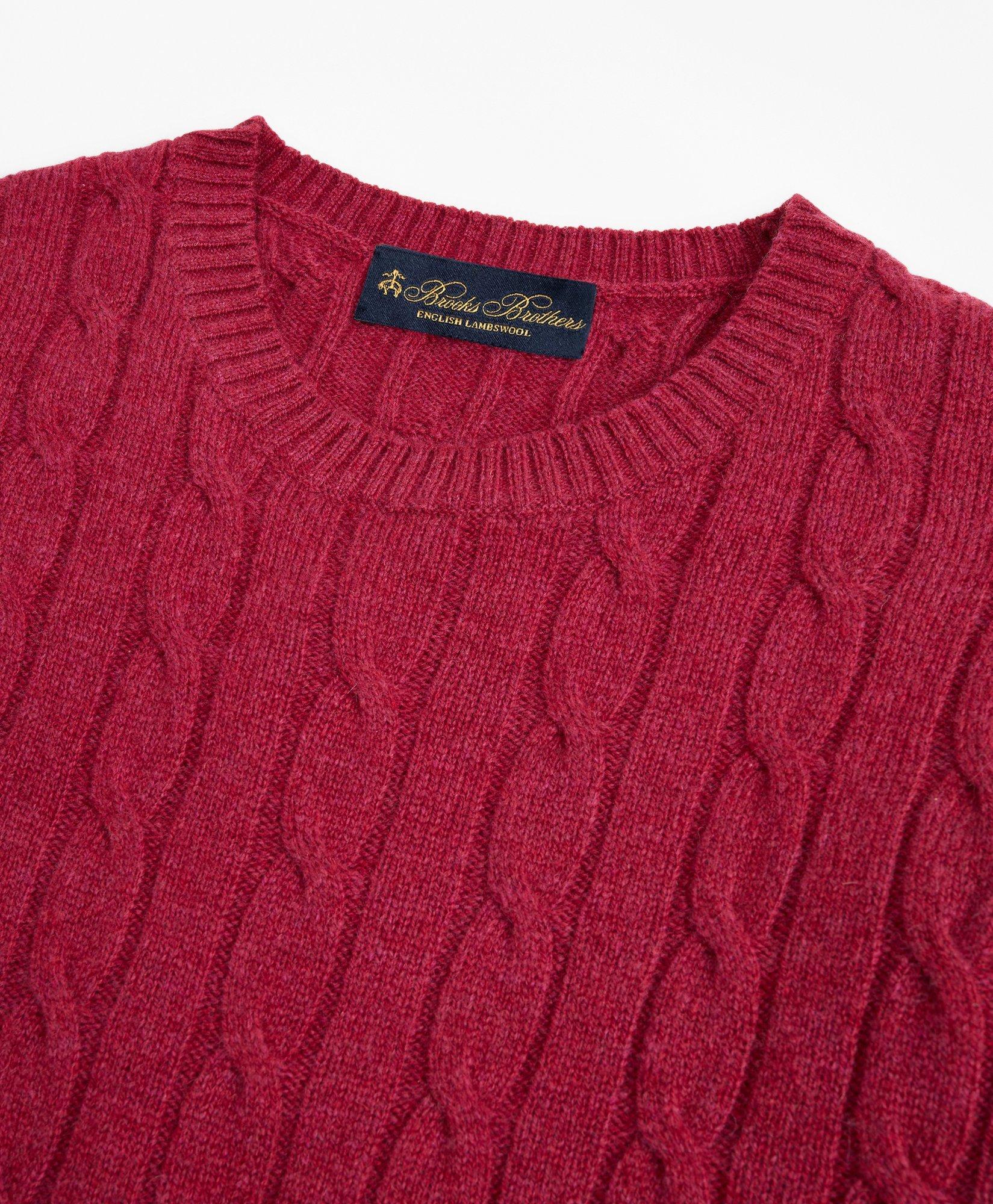 Lambswool Cable Crewneck Sweater