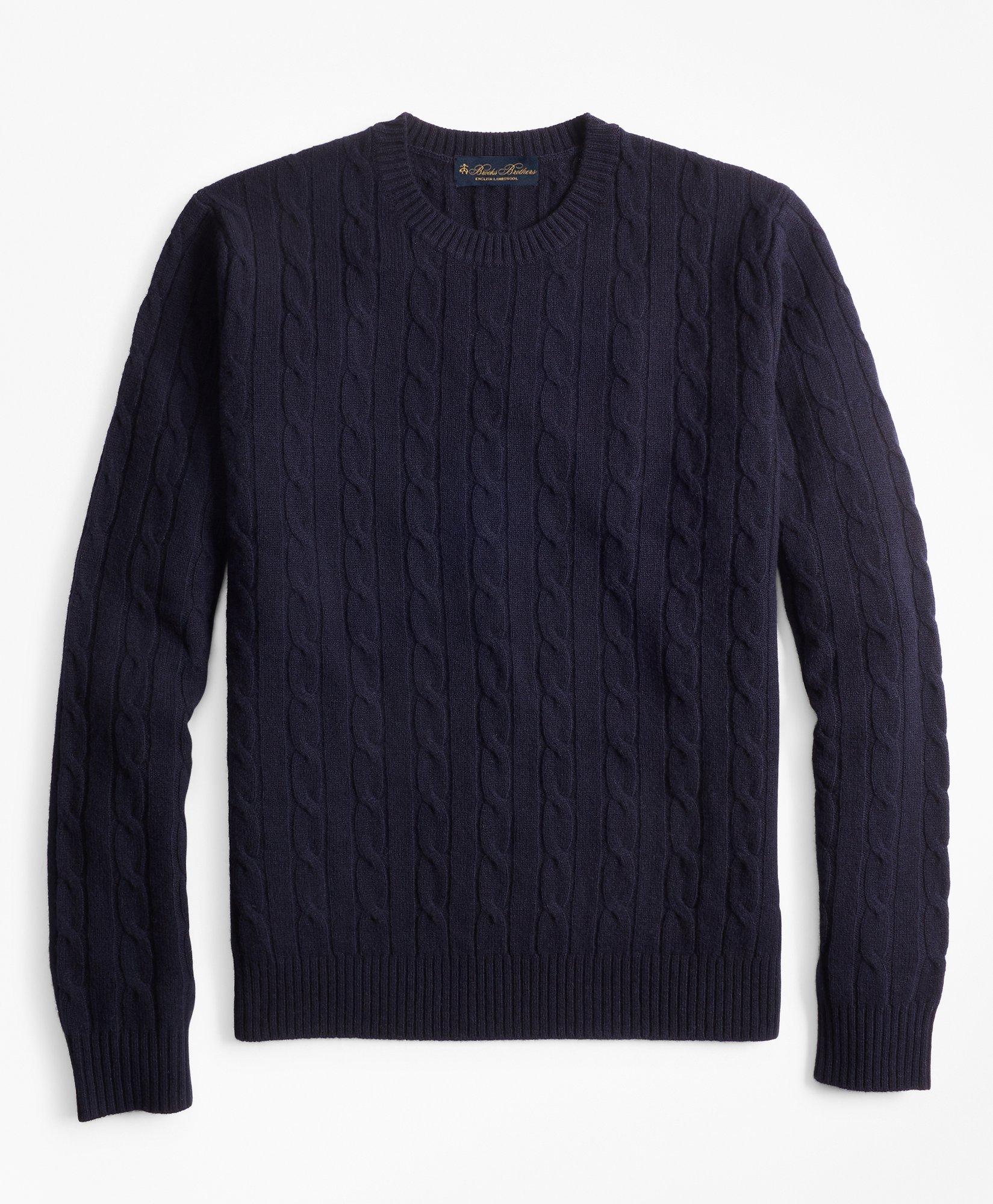 Men's Lambswool Sweaters: Lambswool Crew Neck Sweater With Set-In Shoulder