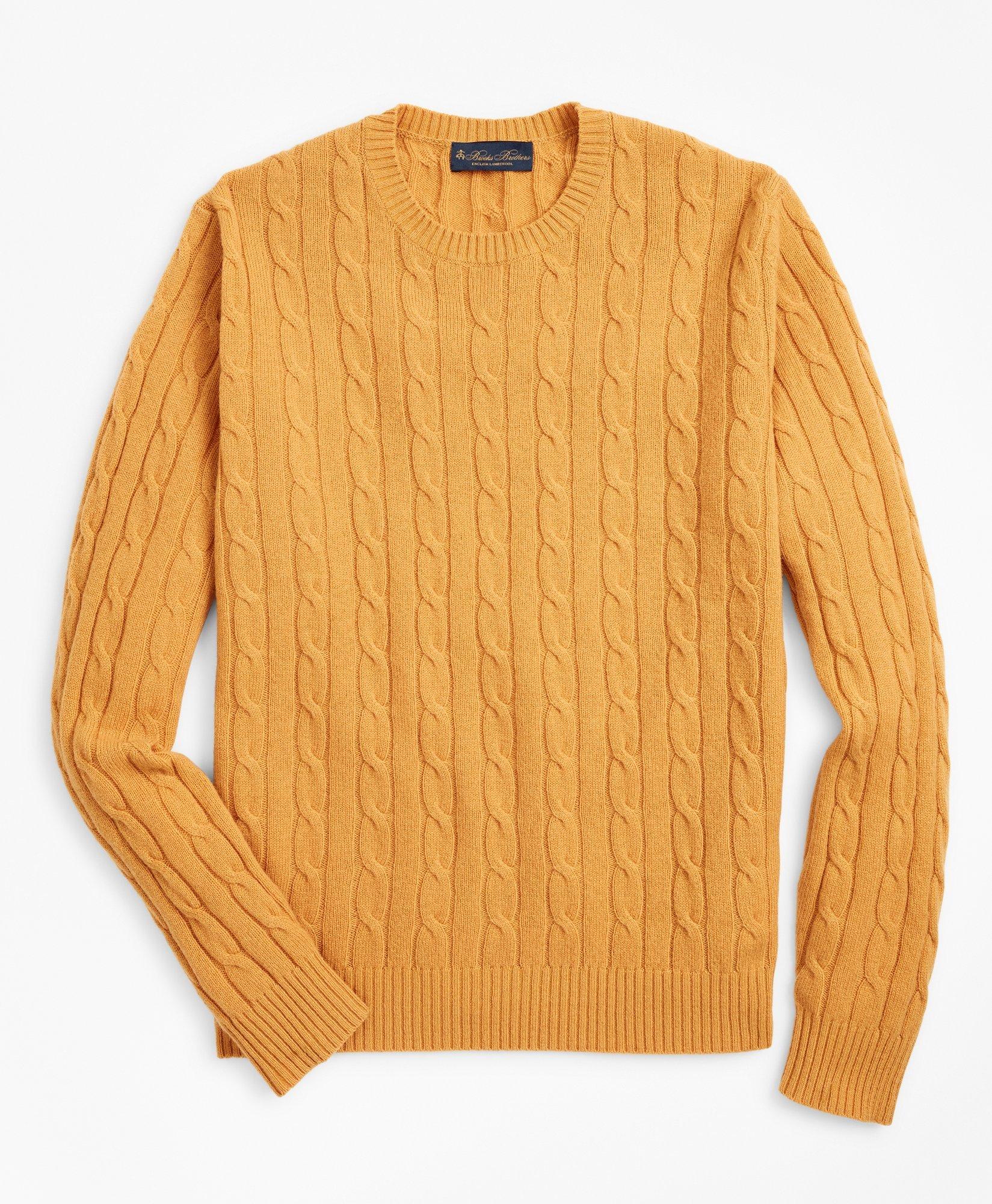 Lambswool Cable Crewneck Sweater