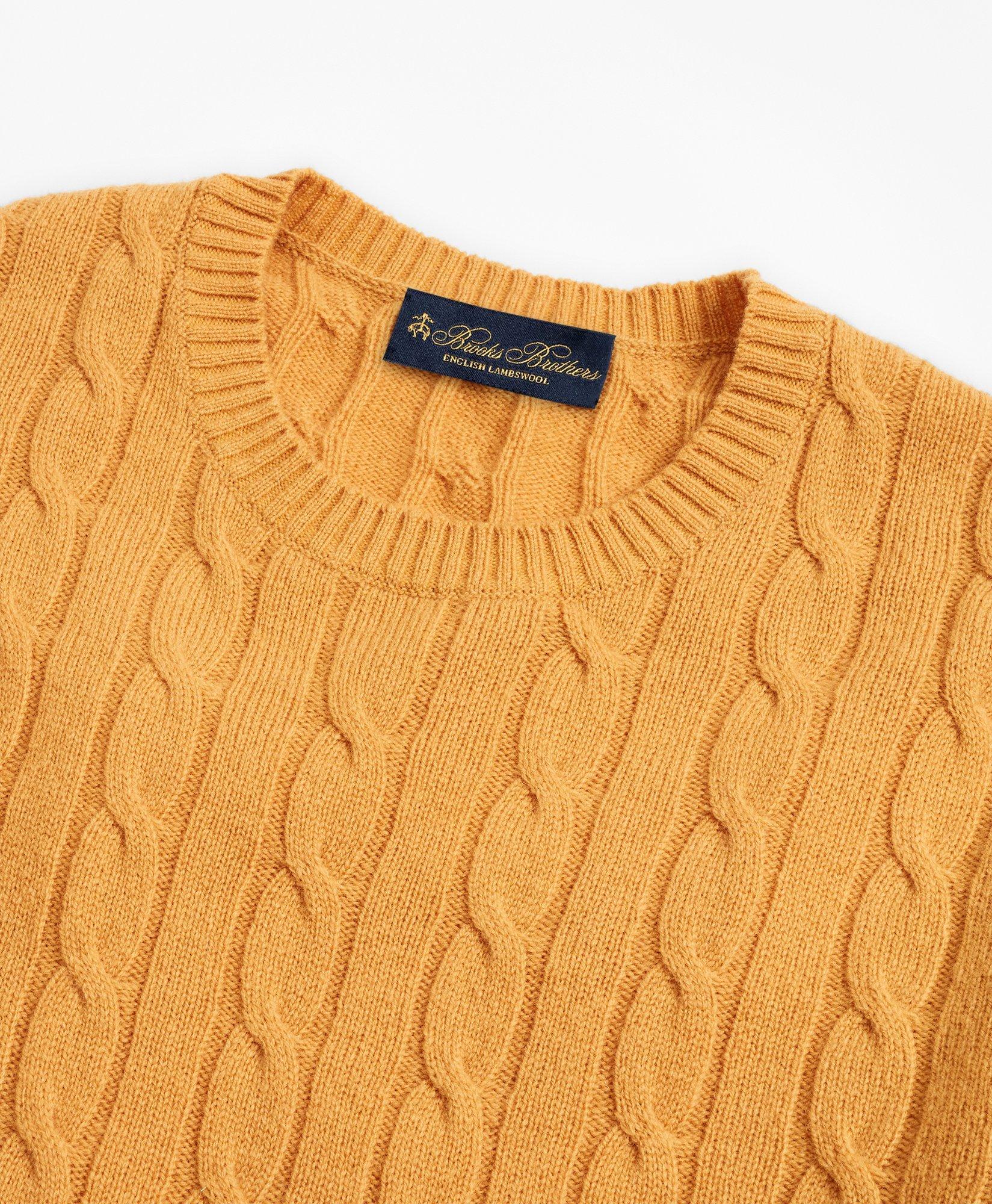 Lambswool Cable Crewneck Sweater