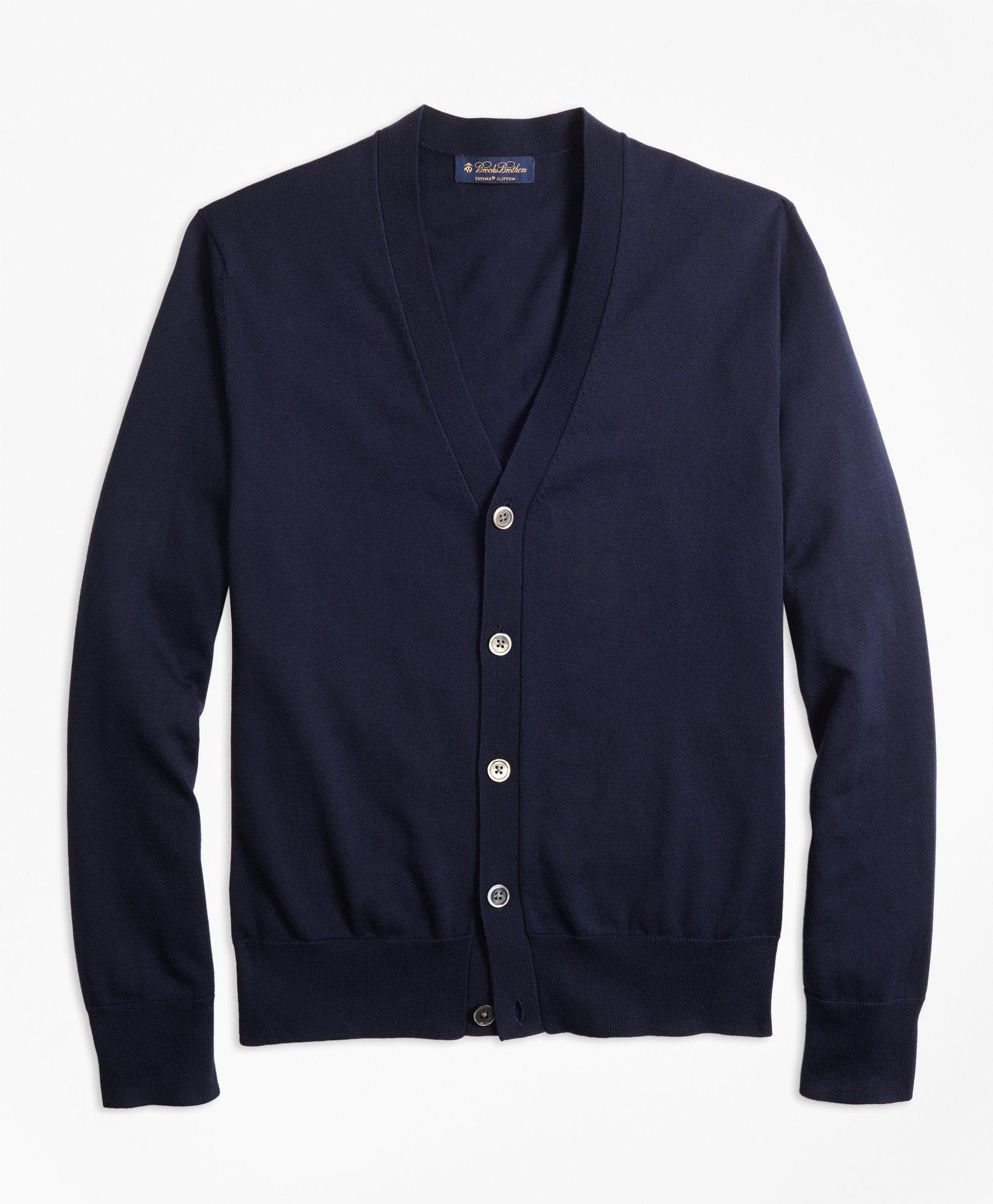 Supima® Cotton V-Neck Cardigan