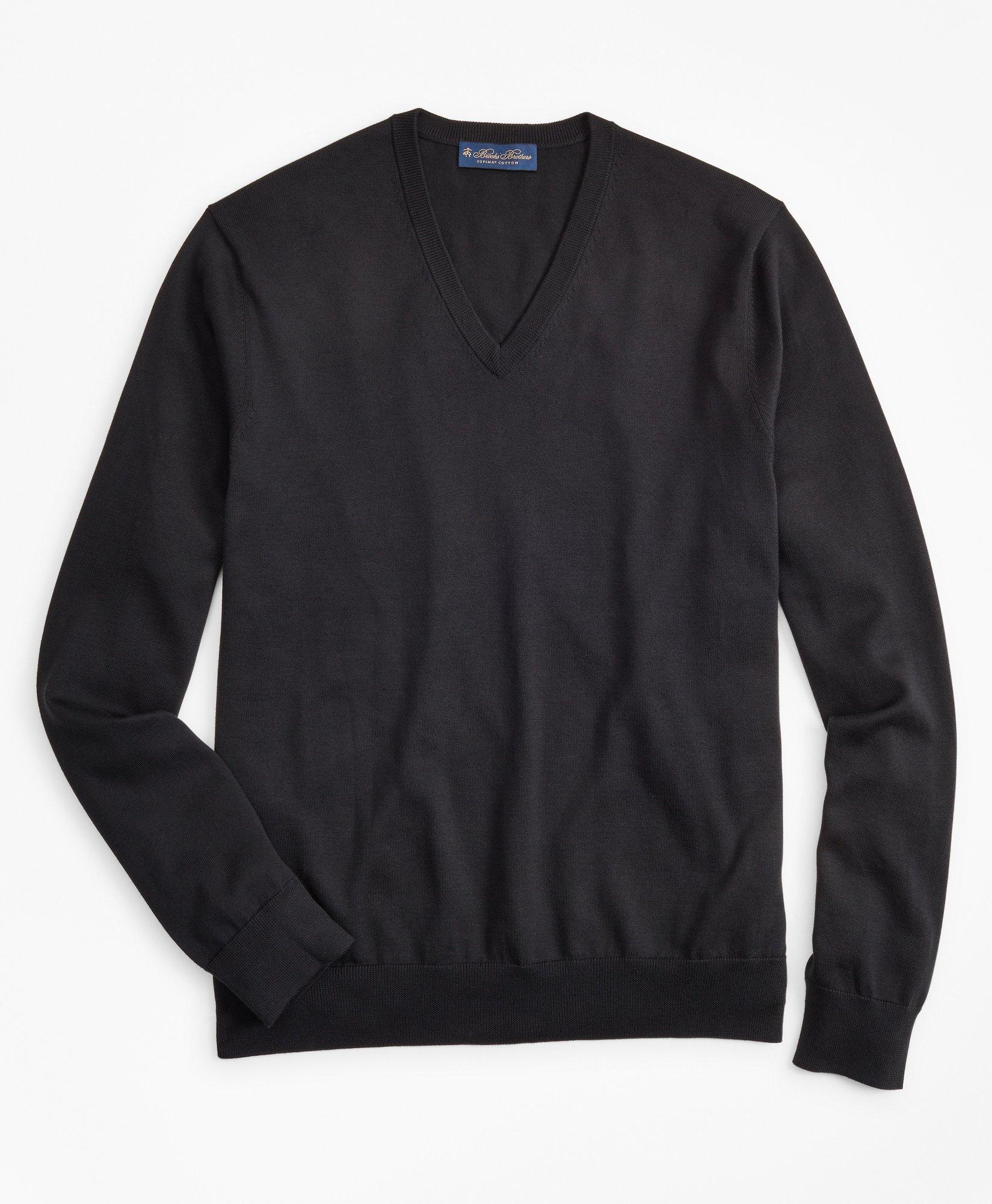 Supima® Cotton V-Neck Sweater