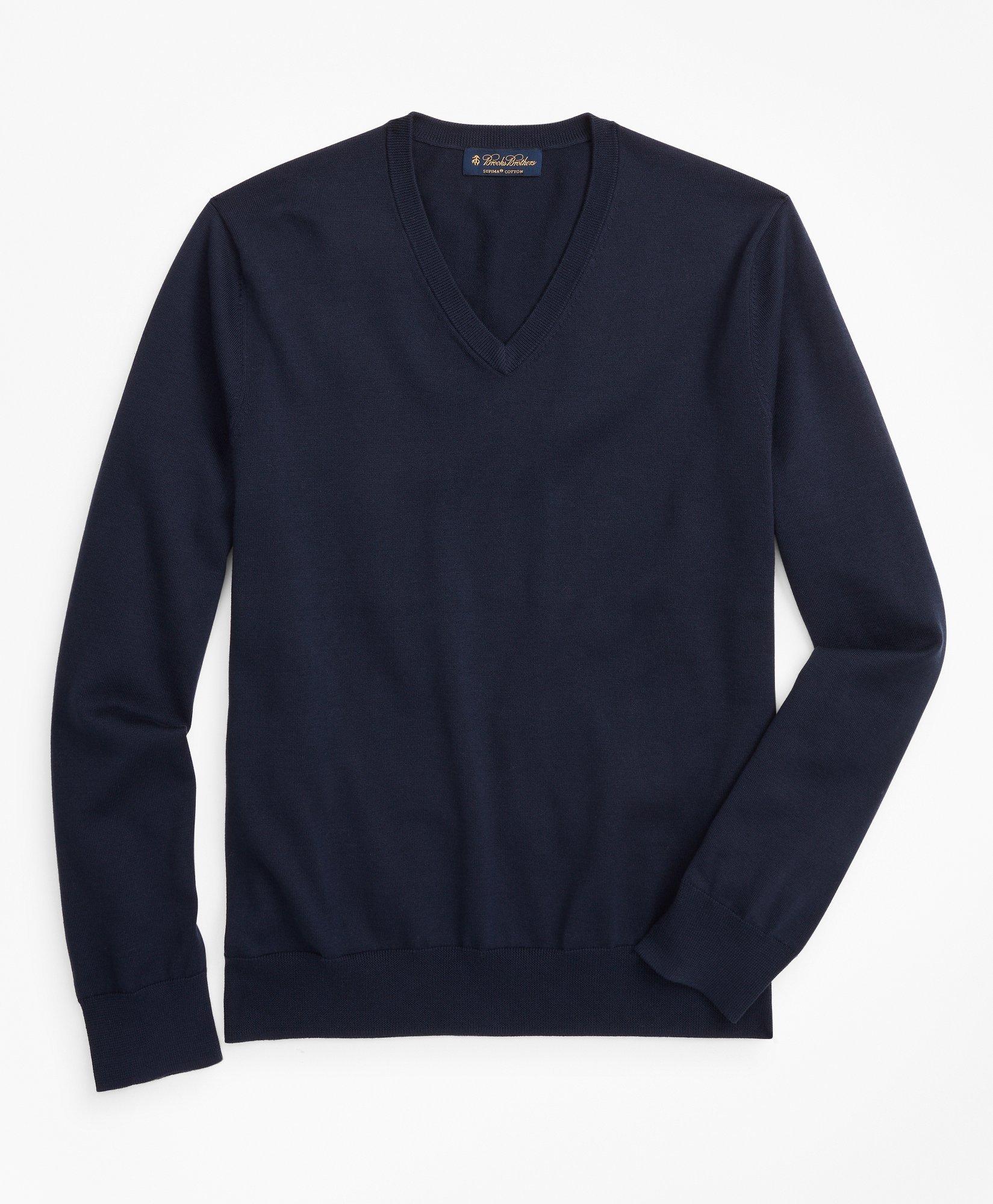 Supima® Cotton V-Neck Sweater