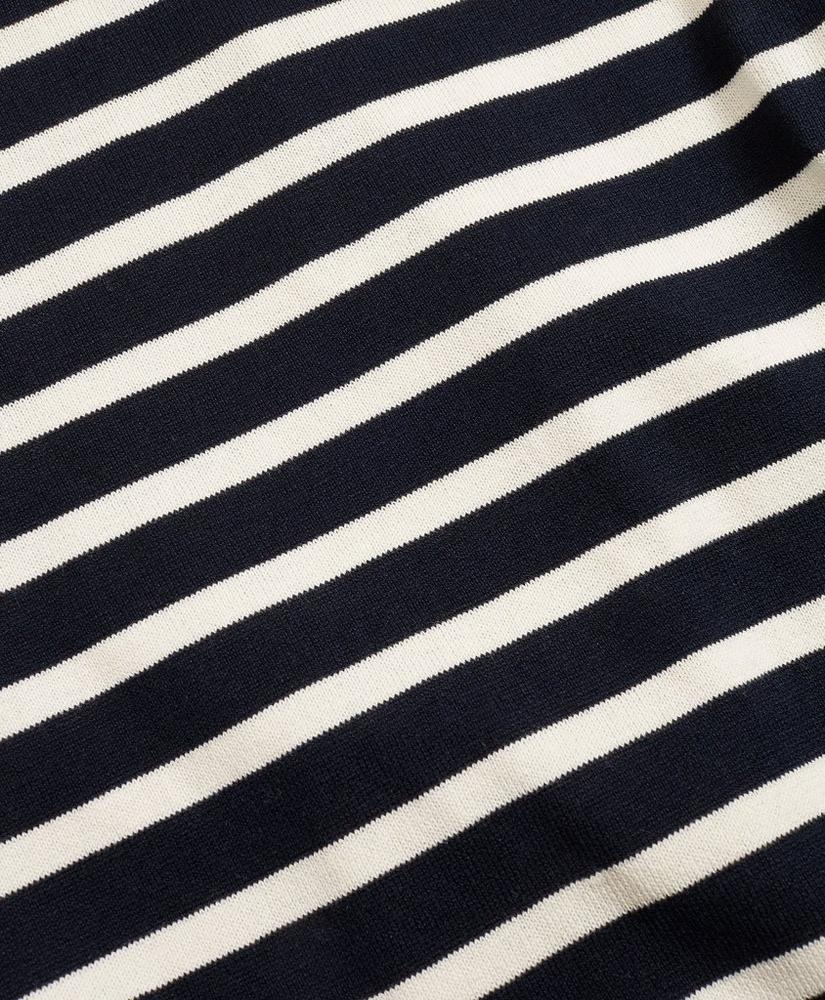 Silk and Cotton Stripe Crewneck Sweater, image 3