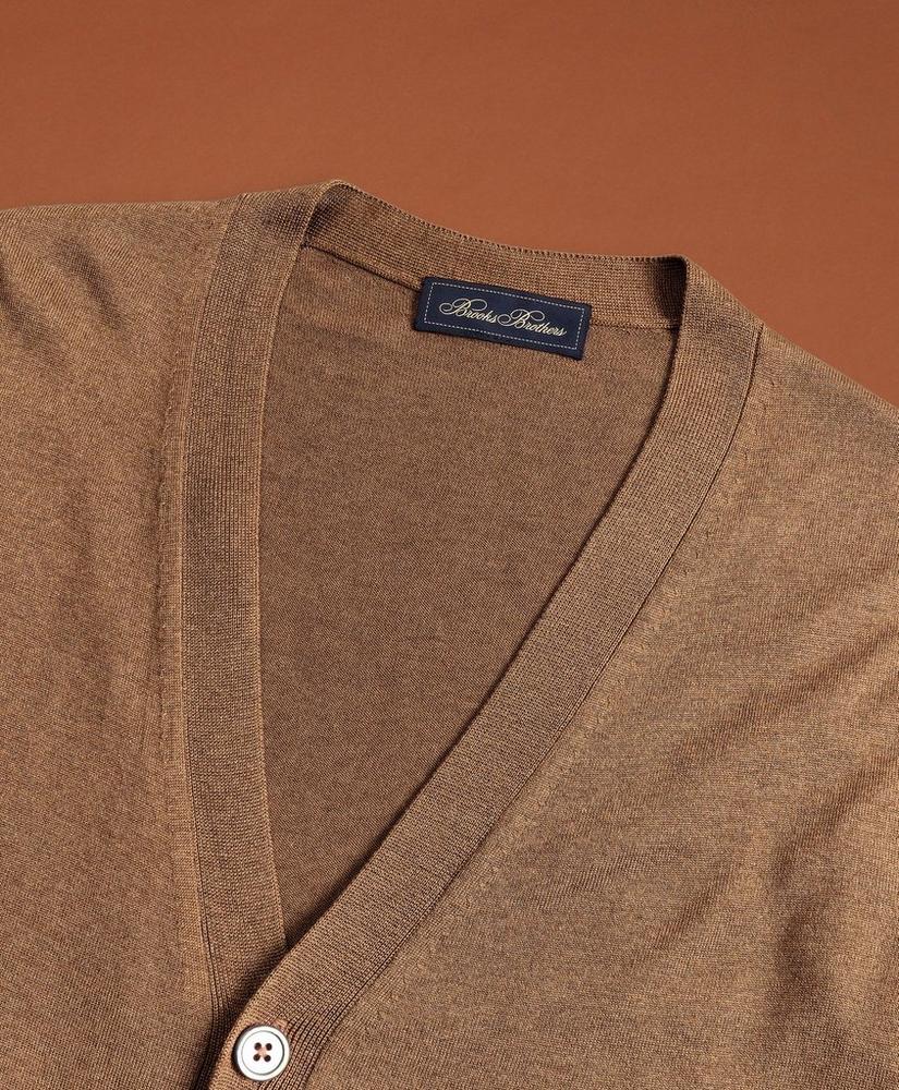 Golden Fleece® 3-D Knit Fine-Gauge Silk Cardigan Sweater