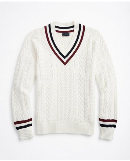 Supima® Cotton Tennis Sweater, image 1